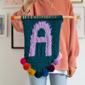 knit kit alphabet wall hanging