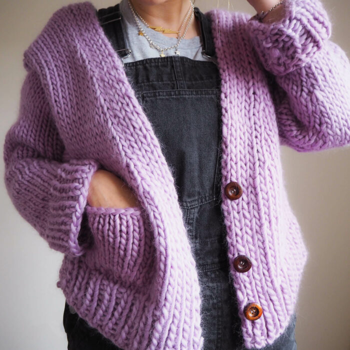 Knitting Kit - Button (Kn)it up Cardigan - Lauren Aston Designs