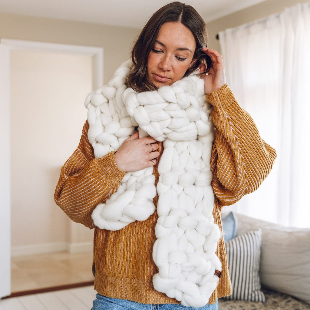 Classic Chunky Knit Scarf - Lauren Aston Designs