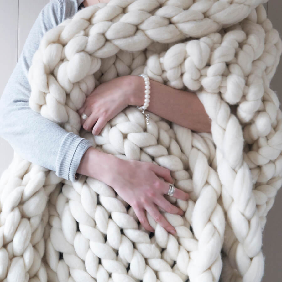 Giant Knit Blanket Knitting Pattern Lauren Aston Designs