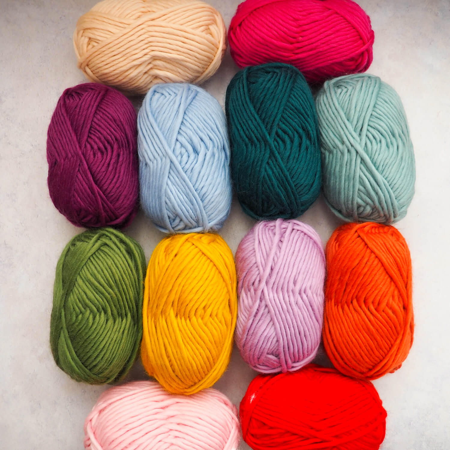 Super Chunky Yarn 100g Bundle of 12 Lauren Aston Designs
