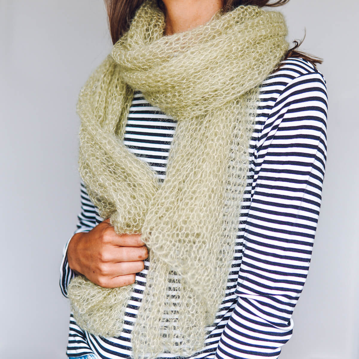 Knit Kit Mini Mohair Scarf Lauren Aston Designs