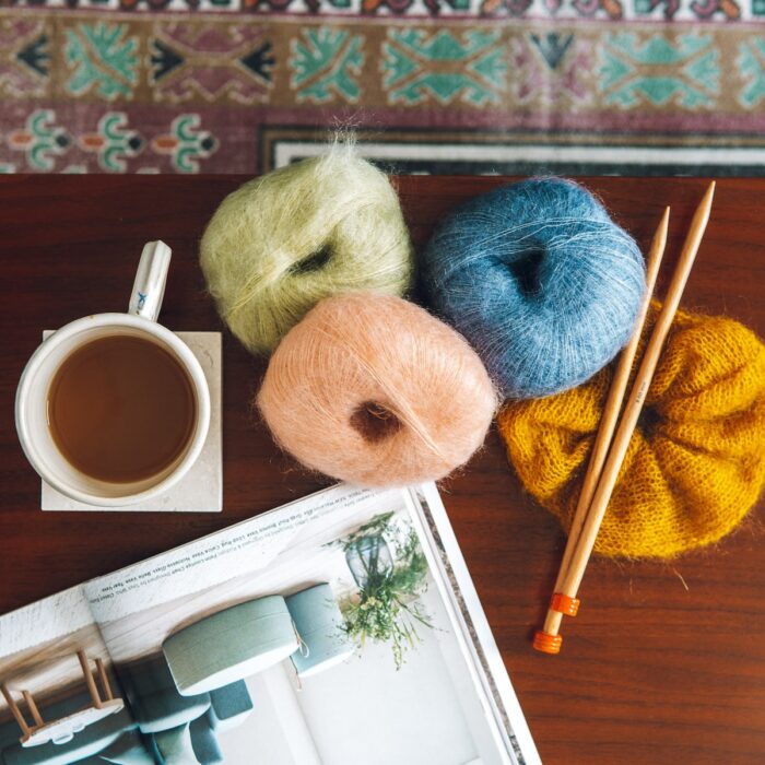 Mini Mohair knitting yarn by Lauren Aston Designs