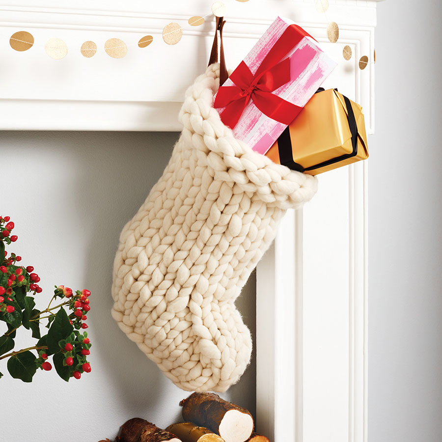 jumbo knit christmas stocking