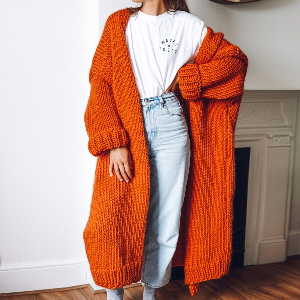 Commission Ankle Grazer Longline Cardigan Lauren Aston Designs
