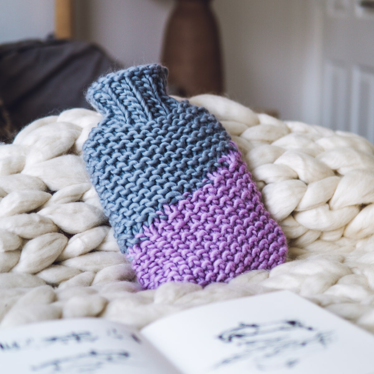 Sheep Hot Water Bottle Cover, Knitting Patterns