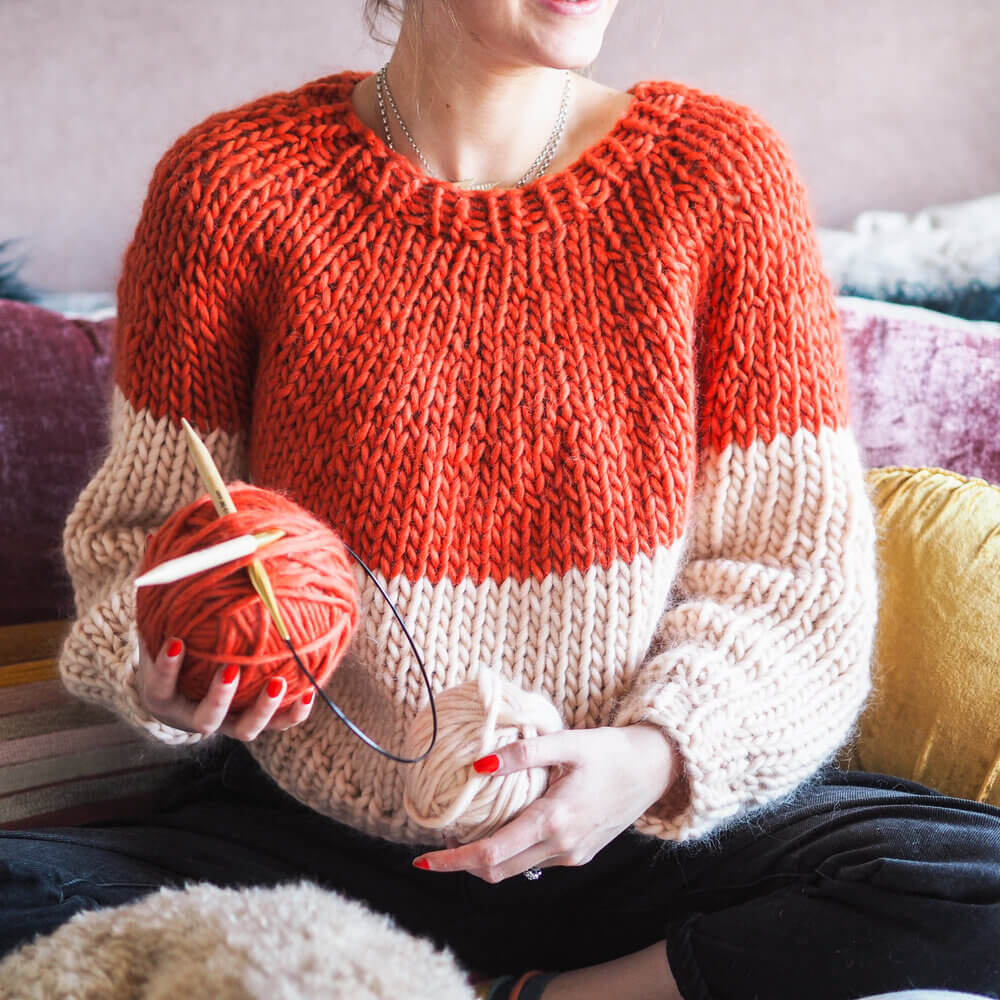 Knitting Kit Drop it from the Top Down Jumper Lauren Aston Designs