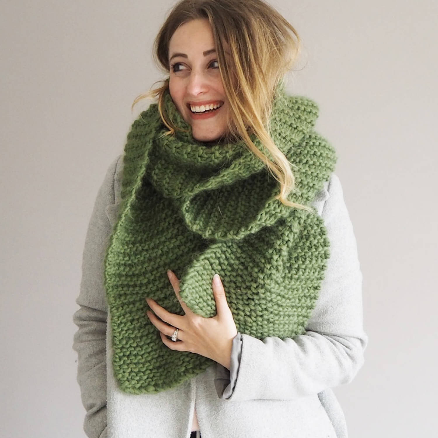 Chunky Yarn Hand Knitted Scarf Workshop July 15 1:30pm