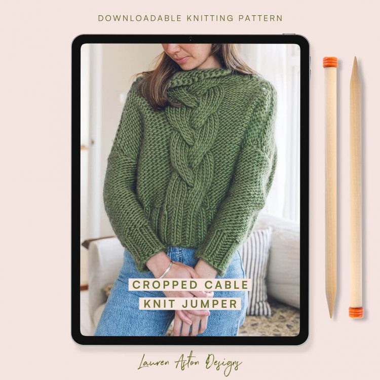 CROPPEDCABLEKNITJUMPER