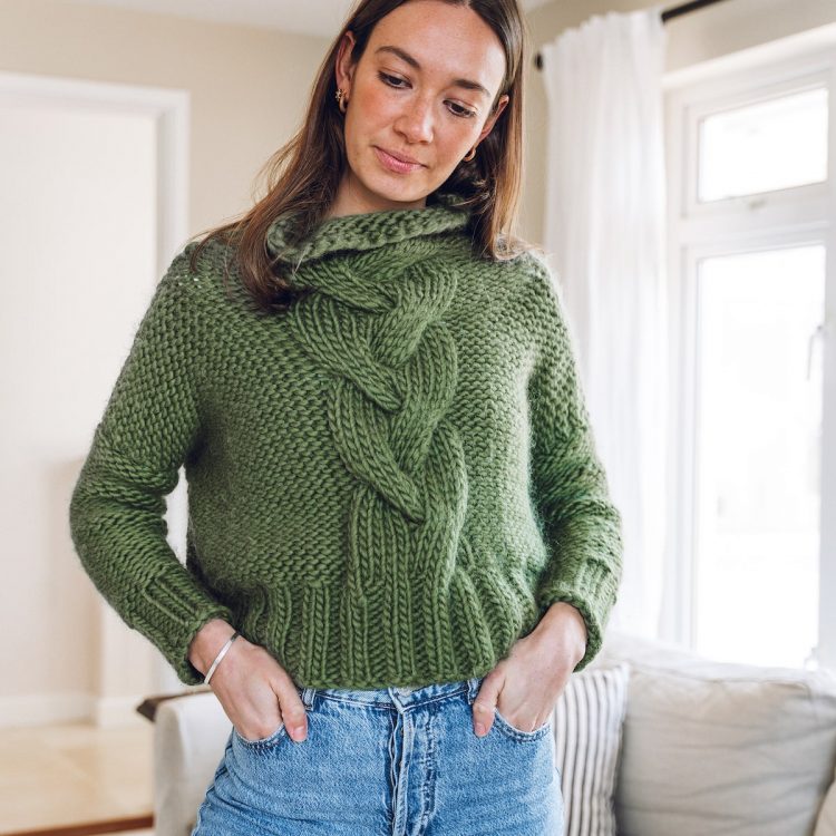 FOREST-CROPPED-CABLE-KNIT-JUMPER-SUPER-CHUNKY-YARN-LAUREN-ASTON-DESIGNS-4