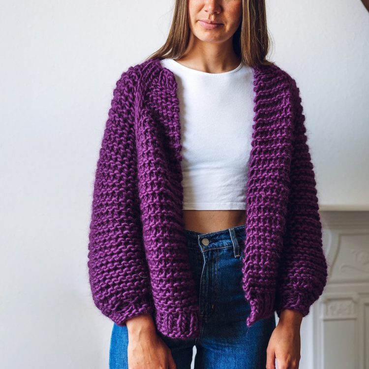 Super bulky yarn cardigan pattern online